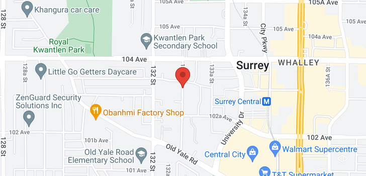 map of 109 13308 CENTRAL AVENUE
